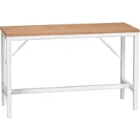 Bott Werkbank Verso - met set dwarsverbindingen - B 1500 x H 930 x D 600 mm - draagvermogen tot 600 kg - werkbald in beuken multiplex - onderstel lichtgrijs RAL 7035