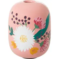 Rice - Metal Candleholder Large - Apricot w. Handpainted Flowers