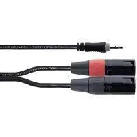 Cordial EY 1 WMM XLR Y-adapter [1x Jackplug male 3,5 mm - 2x XLR-stekker 3-polig]