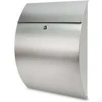 Burg wachter 38670 RIVIERA 3835 NI Brievenbus Zilver RVS Sleutelslot