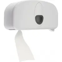 Plastiqline kunststof 2-rols toiletrolhouder wit - PQ20Duo