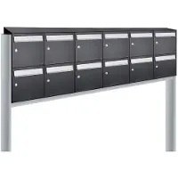 Allux Flow Set 6-Breed, 2-Hoog Met Dak Op Statief Zwart - 40040070_6x2ds