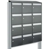 Allux Flow Set 3-Breed, 4-Hoog Met Dak Op Statief Antraciet - 40040065_3x4ds