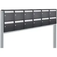 Allux Systeembrievenbus Flow Set 6-Breed, 2-Hoog Op Statief Zwart