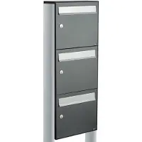 Allux Systeembrievenbus Flow Set 3-Hoog Op Statief Antraciet