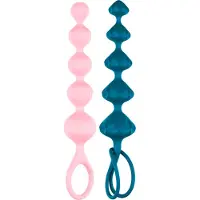 Satisfyer Love Beads Anale kralen 2 stuks - Gemengde kleuren