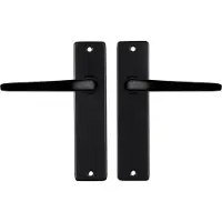 Starx Deurklink Zwart †“ Deurbeslag †“ Deurkruk met Schild †“ Deurklink Duim - 43 x 180 mm †“ Ø 18 mm