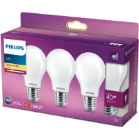 Philips Ledlamp Peertje - D6cm - Warm Wit - E27 - 4,5w - 3 Stuks