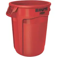 Rubbermaid Brute-afvalbak, rond, Ø 560 x H 690 mm, 121 l, kunststof, rood