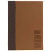 Securit Menukaart Securit Trendy A4 1 x 2 tassen bruin