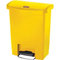 Rubbermaid Pedaalemmer Slim Jim, kunststof, volume 30 liter, geel