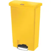 Rubbermaid Pedaalemmer Slim Jim, kunststof, volume 50 liter, geel