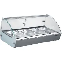 CombiSteel Warmhoudvitrine Combisteel, Droog verwarmd, 4x1/3GN, 84(b)x27(h)x40(d), 230V/800W