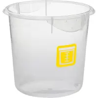 Rubbermaid Ronde voedselcontainer 3,8 ltr Gebakken Vlees, Rubbermaid, model: VB 232547, 12 stuks per verpakking, transparant, geel