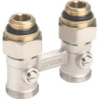 Rehau H-onderblok 1/2 buitendraad - 3/4 recht - 12407271001