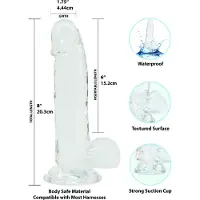 Addiction Crystal - Transparante Dildo - 19 cm