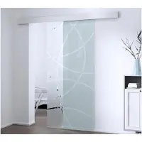 Vente-Unique.nl Schuifdeur in opbouw - H205 x L93 cm - gehard glas