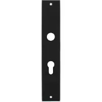 Intersteel Langschild renovatie rechthoekig profielcilindergat 55mm - mat zwart