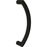 Hardbrass Voordeurgreep Parijs ovaal handgreep 275x25mm. - mat zwart