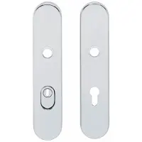 Intersteel Veiligheidsschilden SKG3 ovaal doorgaand PC72mm met kerntrekbeveiliging - chroom