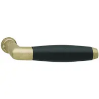Intersteel Deurkruk Ton 400 - messing getrommeld/ebbenhout