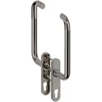 Hardbrass Hefschuifdeurgreep Stockholm dubbel PC69 - RVS
