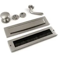 Hardbrass Voordeurset Pragma/Silvia compleet rechtswijzend SKG3 met kerntrekbeveiliging - PVD Inox