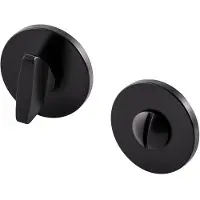 Hardbrass Shuffle toilet-/badkamersluiting rond 5mm - zwart