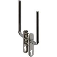 Hardbrass Hefschuifdeurgreep Oslo Dubbel PC69 | Inox