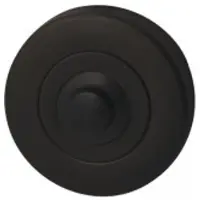 Hardbrass Beldrukker Artax rond- puurzwart