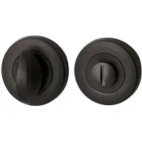 Hardbrass Artax toilet-/badkamersluiting rond 8mm - PUURzwart