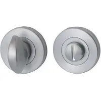Hardbrass Nika toilet-/badkamersluiting rond 8mm - mat chroom