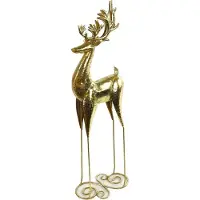 Decostar hertenbeeld Oguzhan 45 cm staal goud