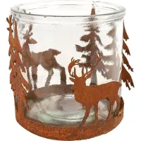 Countryfield Theelichthouder Bogdan 10,5 Cm Staal Roestbruin