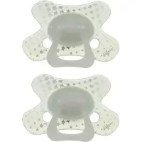 Difrax Natural Fopspeen - 12+ Maanden - Glow in the Dark - 2 st. unisex