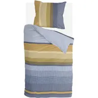 Byrklund Dekbedovertrekken Golden Stripes Okergeel Katoen-140 x 200 / 220 cm | 1-Persoons