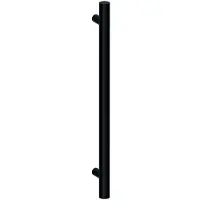 Hardbrass Voordeurgreep Frankfurt T-model rond handgreep 1900x30mm - mat zwart