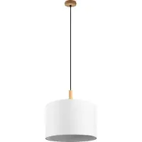 TRIO Hanglamp Korba wit met houtbruin