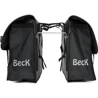 Beck Canvas Fietstas Inhoud: 35L, Kleur: zwart