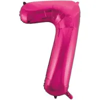 Unique Pink roze cijfer ballon 7.