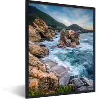 PosterMonkey Fotolijst incl. Poster - Zeeboog in Garrapata State Park in Big Sur Amerika - 40x50 cm - Posterlijst
