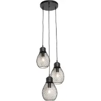 QAZQA Design hanglamp zwart 3-lichts - Raga