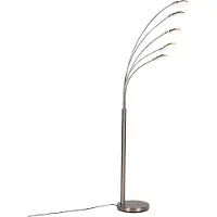 QAZQA Vloerlamp staal incl. LED met touch dimmer - Sixties Trento