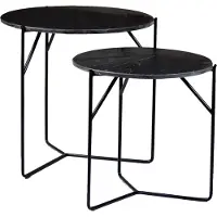LivingFurn bijzettafel mason 52x52x53 marmer