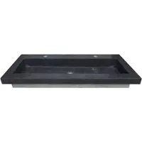 Mueller Viggo hardstenen meubelwastafel 120x46cm met 2 kraangaten