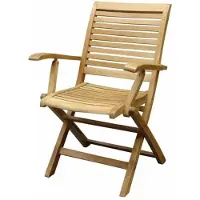 AVH-Collectie Arona dining tuinstoel inklapbaar met armleuning teak