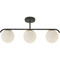 Nordlux Grant LED Plafondlamp | 3x E14 Max 25W | Dimbaar | Zwart