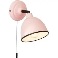 Brilliant Wandlamp Telio | Decoratieve wandlamp | Metaal | Roze | Verstelbare kop | Trekdimmer | 1x E14, max. 28 W