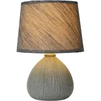 Lucide RAMZI - Tafellamp - Ø 18 cm - 1xE14 - Grijs