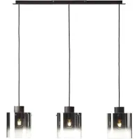 Home24 75573/20 Beth Pendel Koffie/Gerookt Glas - 3 x E27